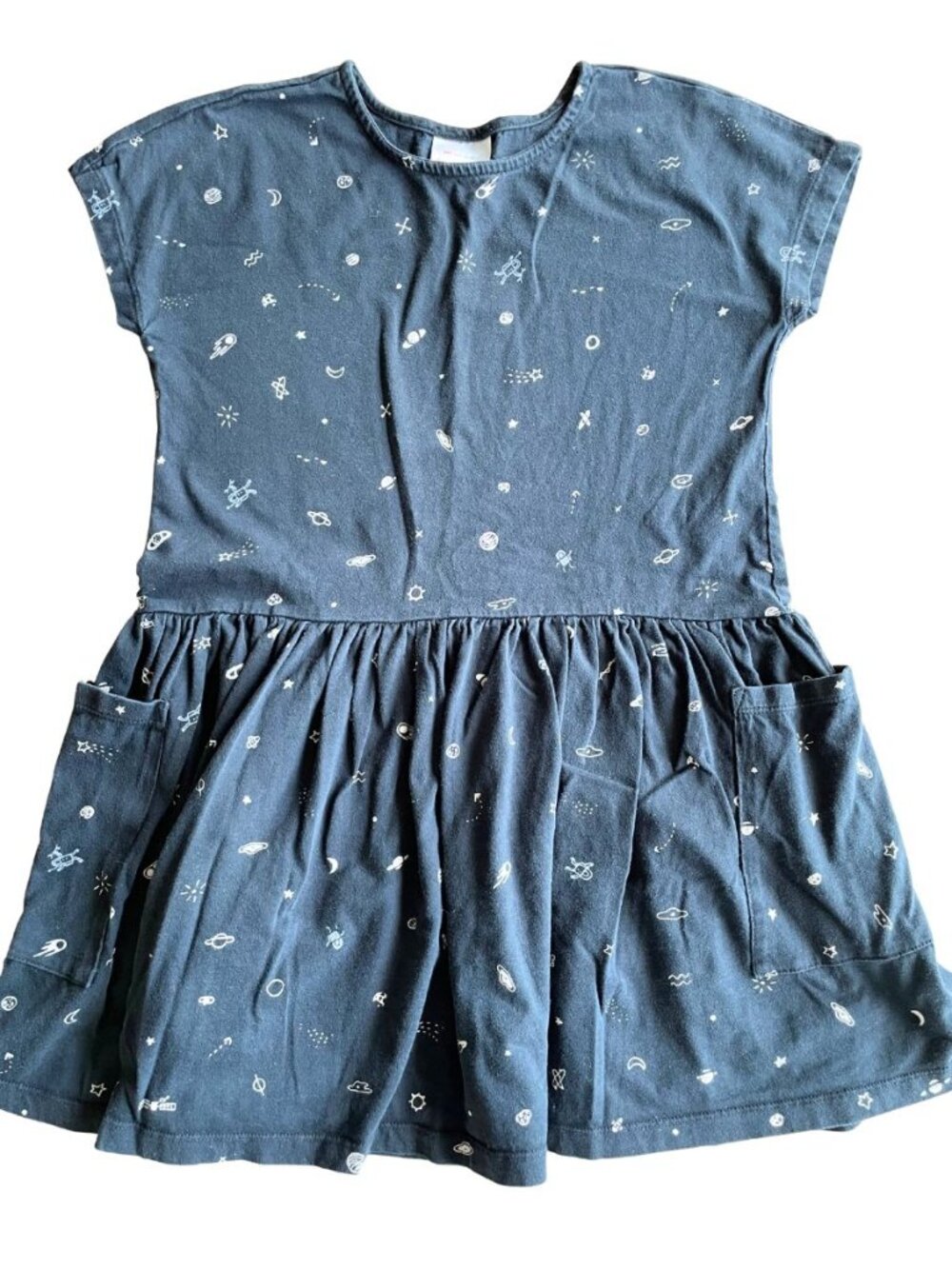 Hanna Andersson 100% Organic Cotton Discover Swing Dress, Black - Size 10